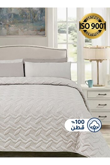 Master Home Textile 4Piece Cotton Bedspread Set Fits 200 x 200 cm Double Size Bed King Size Elmira Series