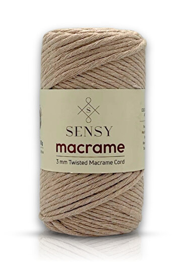 SENSY Premium Taranan Makrome Makrame Χόμπι Ίνα Σούιτ Καφές με γάλα