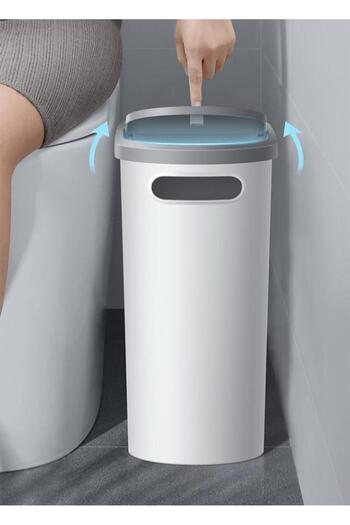 Lova 10 lt Kups Banyo,Ofis,Mutfak Çöp Kovası (KREM)