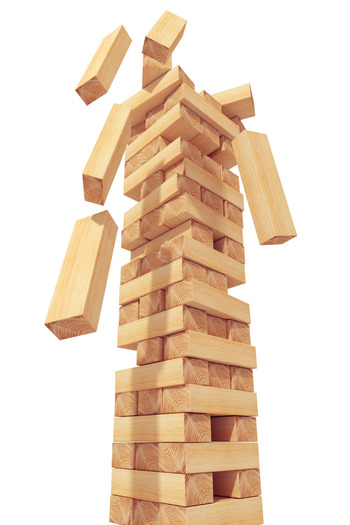 Bee Smart Tower Game Large Size Natural Wooden Balance Game 54 Pieces