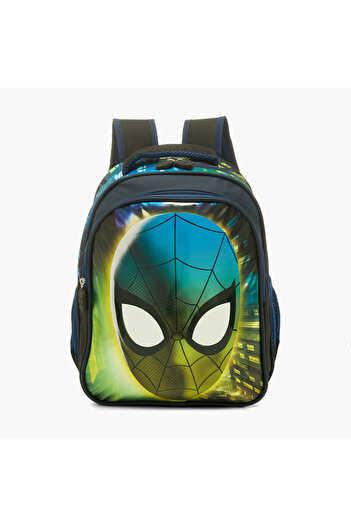 Marvel Spider-Man Print Backpack with Zip Closure and Adjustable Shoulder Straps - 14 inches