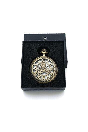 valkyrie Vintage Antique Design Elegant Bronze Quartz Pocket Watch with Roman Numerals