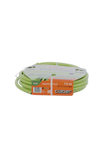 CLABER Lightweight Algae Resistant Aquavia Plus Hose Green 15m x 1/2 Inch