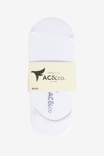 AC&Co / Altınyıldız Classics Men's White Cotton 5-Piece Flexible Ballerina Socks
