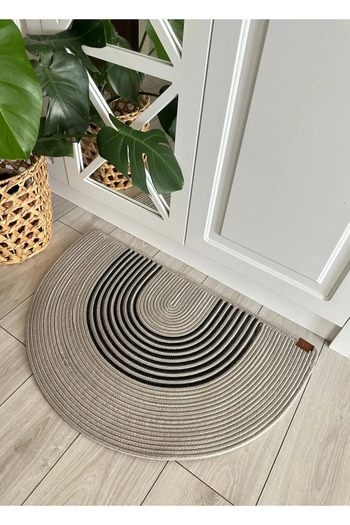 sfb Halfmoon Series Half Round Jute Door Mat for Entrance Welcome Doormat