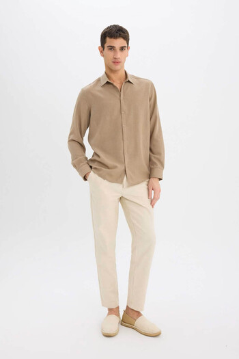 DeFacto Khaki Men's Shirt E1204Ax/Kh92