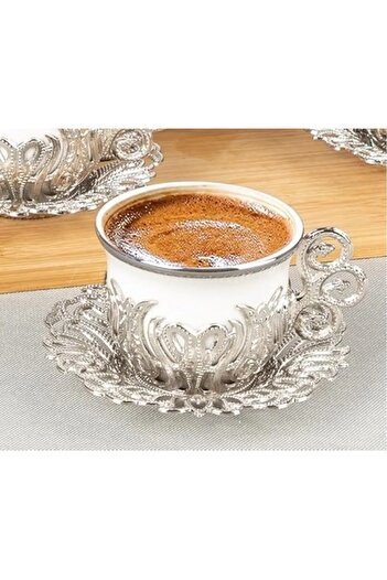 E orient Turkish Coffee Presentation Set 2 Piece Metal Coffee Cup Set