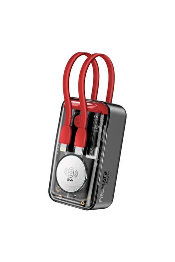 Promate Promate 10,000mAh Power Bank with Fast Apple Watch Charger and USB-C Cable