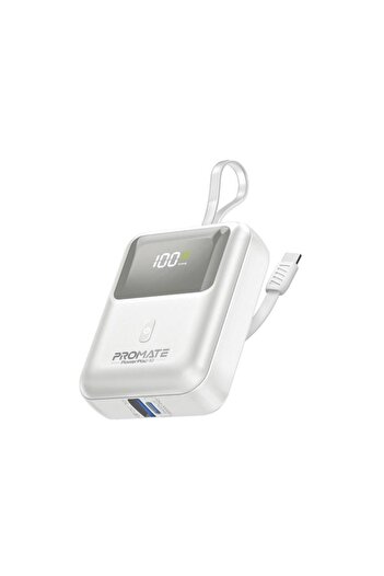 Promate 35W 10000mAh SuperSpeed™ Ultra-Compact Portable Battery with USB-C Type-C Cable