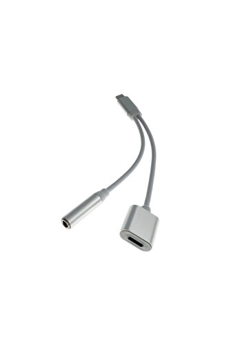 OEM 2in1 Lightning to 3.5mm Jack Adapter + Charging - 12cm - Compatible with iPhone 7/8/X/11/12/13/14