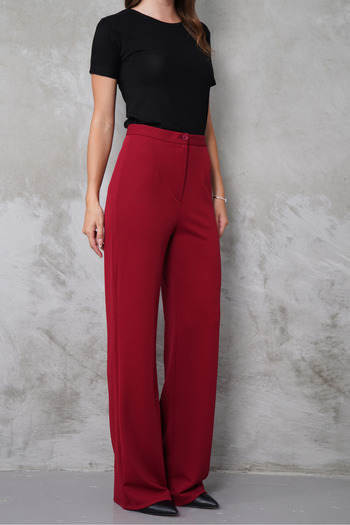 macharel jeans Kadın Yeni Sezon Yüksek Bel Klasik Pantolon-