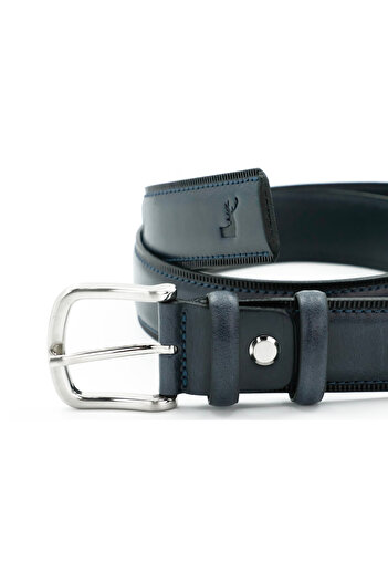 Tuna Nappa Genuine Leather Classic Men's Belt - Tuna Kmr105