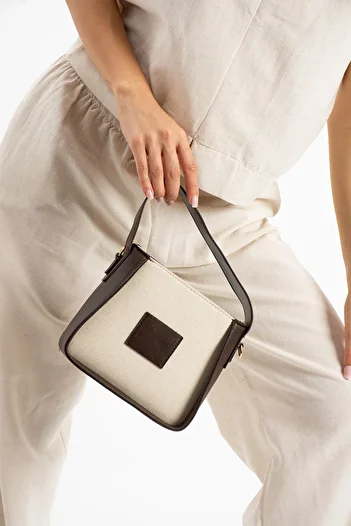 pasyone Brown Canvas Women's Shoulder Bag