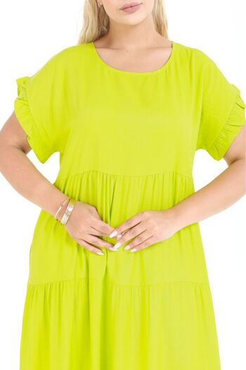 mervemoda Women's Large Size Sleeveless Summer Dress