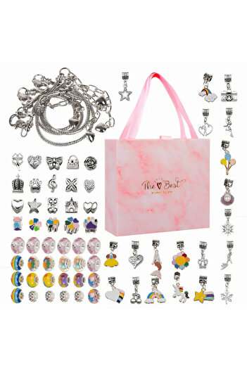varioshop VarioShop® children's bracelet making set, contains various jewelry, pendants and beads, 4