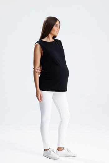KATLİN MATERNİTY WEAR Maternity Athlete, Soft Textured Thick Strap, Cotton Lycra Fabric