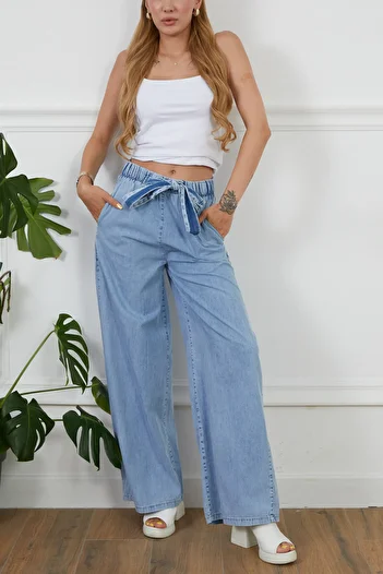 DPARİS Relaxed Fit Slim Fit Jeans with Elastic Waist