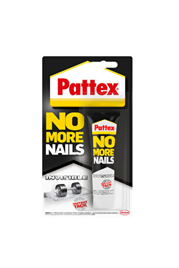 Pattex No More Nails Invisible Heavy Duty Super Glue White 40g