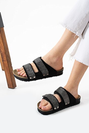 AlbiShoes Flexible Adjustable Two Velcro Anatomical Comfort Cool Comfortable Women's Daily Sandals Slippers