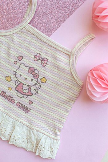 chipiques Hello Kitty Printed Pink Strap Children's Undershirt