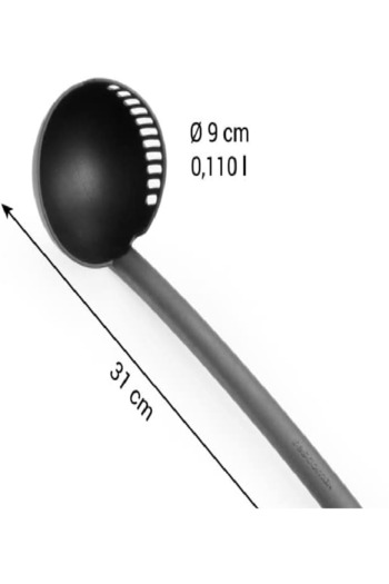 TESCOMA Space Line 638017 Ladle with Straining Rim | Cooking Spoon for Soup & Stews – 31cm