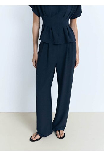 MANGO Woman Straight Cut Trousers with Braces