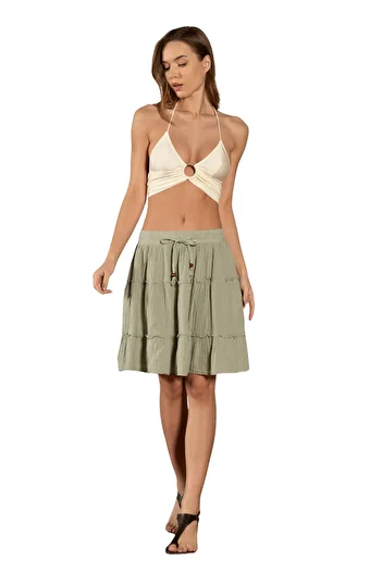 clavia Muslin Short Skirt, Layered Pleated Pleated Skirt, Summer Skirt, Casual Skirt, Summer Short Skirt