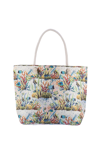 Bordomix Women's Zippered Beach Bag Patterned Beach Bag Daily Bag Picnic Bag Y25670-02
