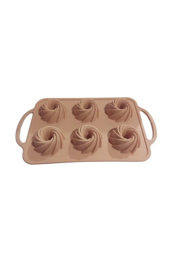 BV Silicone cake pan, Spiral 6 cavities, 27 cm, CooKstyle, 130COF