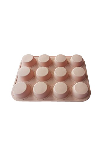 BV Silicone mold 12 cavities, For Muffins, CookStyle, Cream, 38 cm, 226COF