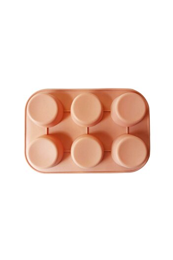 BV Silicone mold for molded cakes, Beige, 6 cavities, 30 cm, 431COF