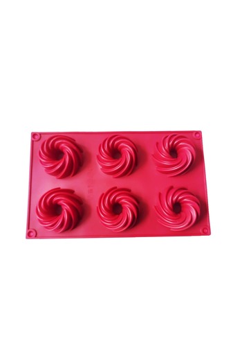 BV Silicone cake mold, 6 cavities, Spiral, 155COF