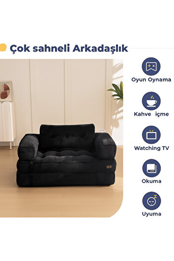 GOOD NİGHT Legom Kapri Yatak Kanepe Yeni Nesil Koltuk Pati dostu Kadife Kumaşlı