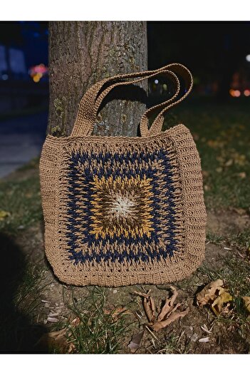 zeynhobi aksesuar Large Motif Hand Knitted Bag