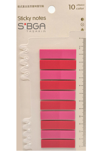 sibga tasarım Transparent Pink Red Postit Post-It Post It. Bookmark Bookmark Postit Sticker Note Paper 200 Sheets