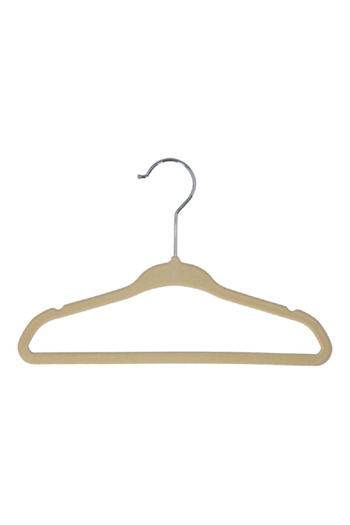 HONEYBEE 5-Piece Flock Hanger Silver and Beige