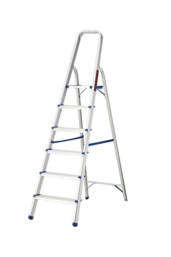 Lawazim 6-Step Folding Ladder - Lightweight Step Stool with Anti-Slip Pedals for Home Use