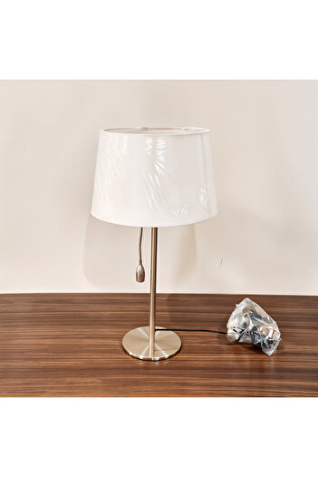 Siera Nickel Shade Round White Reading Lamp T8122