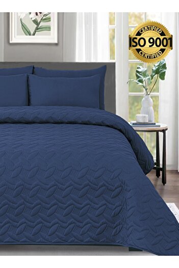 Master Home Textile Microfiber Bedspread Set Fits 200 x 200 cm Double Size Bed 4Pcs King Size Compressed Comforter Set