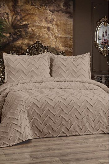 Çeyiz Diyarı Dowry Land Zigoks 3 Piece Double Pique Set Beige