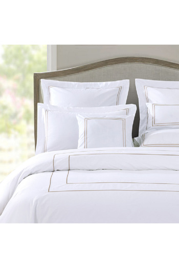Oceana 4-Piece Home Super Comfortable Bed in a Bag King Size Bedding Set White and Taupe