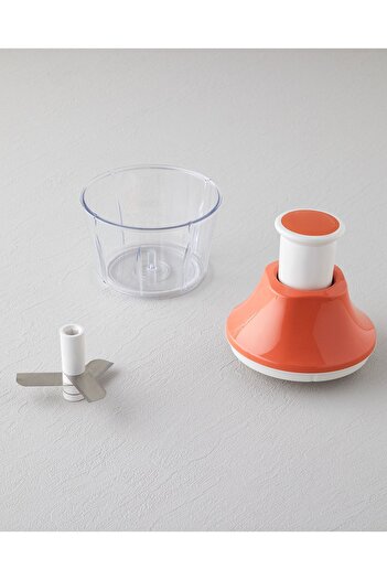 Mutfak Köşesi Ronda Practical Hand Rondo – Press Mechanism, Stainless Triple Blade, 700ml Chopper Rondo with Chamber