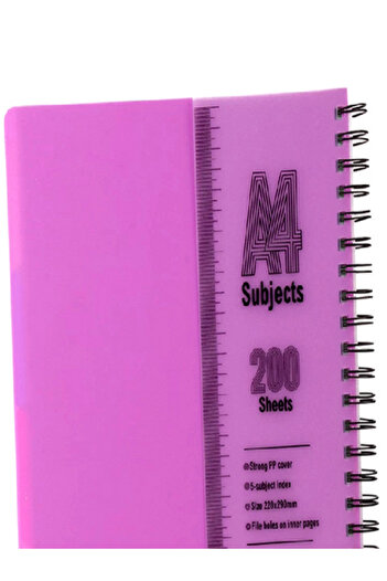 Prima 200-Sheets Soft Bound Cover Hexa A4 Spiral Notebook