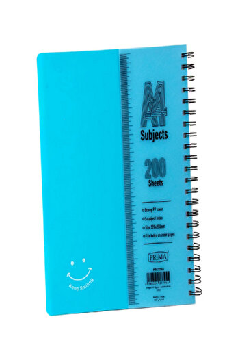 Prima 200-Sheets Soft Bound Cover Hexa A4 Spiral Notebook