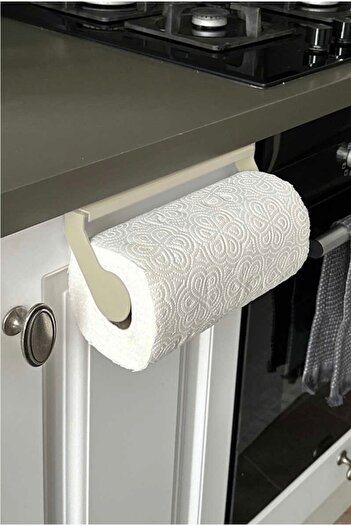 btm home White Colored Roll Napkin Holder Paper Towel Rack