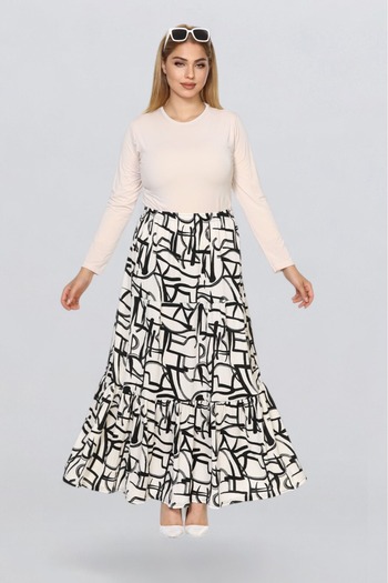 SHAVİL Layered Wrap Skirt,3 Layer Skirt,Hijab Skirt,Mother Gift,Lover Gift,Comfortable Skirt