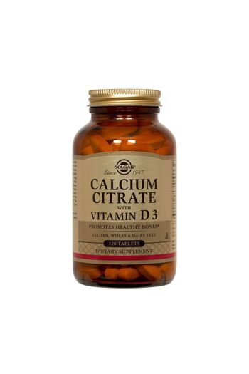 Solgar Calcium Citrate With Vitamin D 3 120 s
