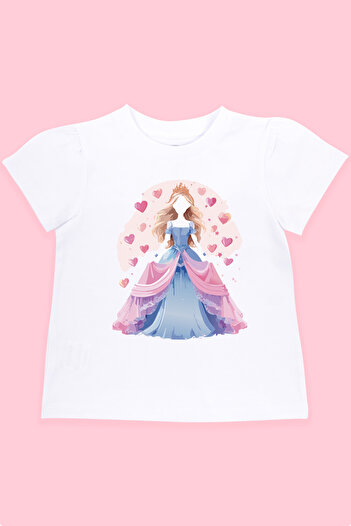 Mavipink Κοντομάνικο μπλουζάκι με στάμπα Princess για κορίτσια