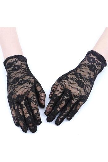 Skygo Black Lace Gloves - Adult Color