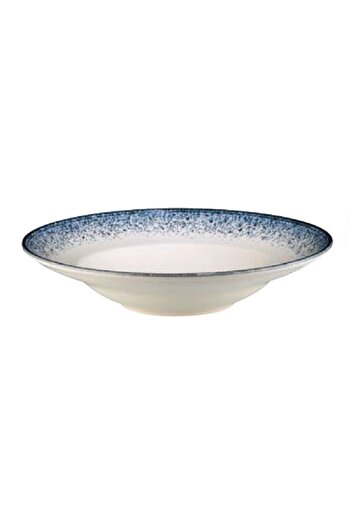 Kütahya Starry Dreams Porcelain Round Deep Pasta Plate Blue and White 27cm